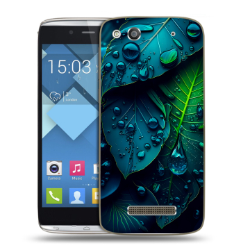 Пластиковый чехол на Alcatel One Touch Idol Alpha с принтом Листья Пластиковый чехол на Alcatel One Touch Idol Alpha с принтом Листья