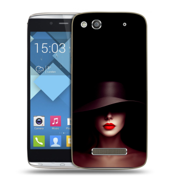 Пластиковый чехол на Alcatel One Touch Idol Alpha с принтом Девушка в шляпе Пластиковый чехол на Alcatel One Touch Idol Alpha с принтом Девушка в шляпе