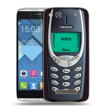 Пластиковый чехол на Alcatel One Touch Idol Alpha с принтом Старый телефон Пластиковый чехол на Alcatel One Touch Idol Alpha с принтом Старый телефон