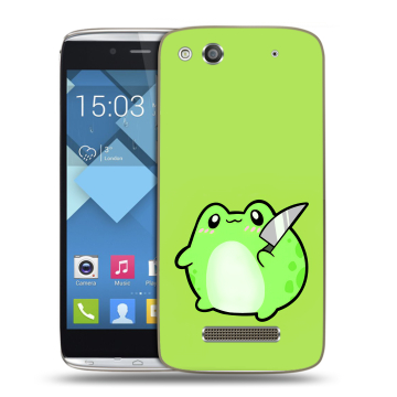 Пластиковый чехол на Alcatel One Touch Idol Alpha с принтом Лягушенок Пластиковый чехол на Alcatel One Touch Idol Alpha с принтом Лягушенок