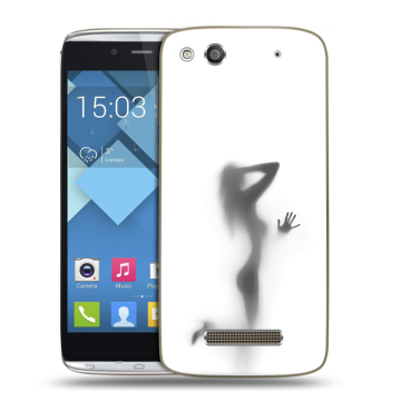Пластиковый чехол на Alcatel One Touch Idol Alpha с принтом Силуэт