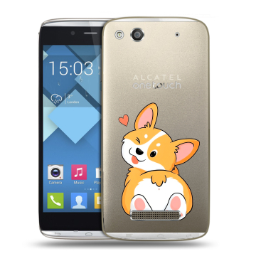 Пластиковый чехол на Alcatel One Touch Idol Alpha с принтом Корги Пластиковый чехол на Alcatel One Touch Idol Alpha с принтом Корги