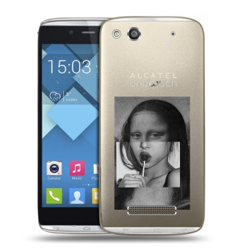 Пластиковый чехол на Alcatel One Touch Idol Alpha с принтом Мона Лиза Пластиковый чехол на Alcatel One Touch Idol Alpha с принтом Мона Лиза