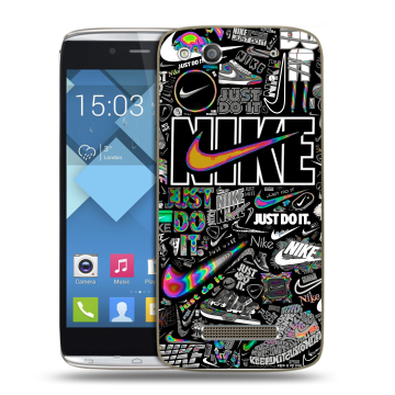 Пластиковый чехол на Alcatel One Touch Idol Alpha с принтом Найк Пластиковый чехол на Alcatel One Touch Idol Alpha с принтом Найк