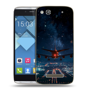 Пластиковый чехол на Alcatel One Touch Idol Alpha с принтом самолет Пластиковый чехол на Alcatel One Touch Idol Alpha с принтом самолет