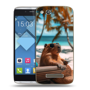Пластиковый чехол на Alcatel One Touch Idol Alpha с принтом Капибара Пластиковый чехол на Alcatel One Touch Idol Alpha с принтом Капибара