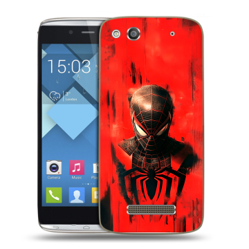Пластиковый чехол на Alcatel One Touch Idol Alpha с принтом человек паук spiderman Пластиковый чехол на Alcatel One Touch Idol Alpha с принтом человек паук spiderman