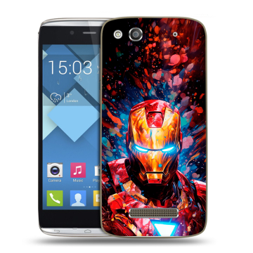 Пластиковый чехол на Alcatel One Touch Idol Alpha с принтом Железный человек Ironman Пластиковый чехол на Alcatel One Touch Idol Alpha с принтом Железный человек Ironman