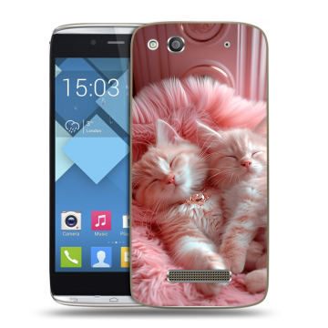 Пластиковый чехол на Alcatel One Touch Idol Alpha с принтом котята котики Пластиковый чехол на Alcatel One Touch Idol Alpha с принтом котята котики