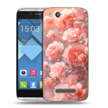 Пластиковый чехол на Alcatel One Touch Idol Alpha с принтом Розы цветы Пластиковый чехол на Alcatel One Touch Idol Alpha с принтом Розы цветы