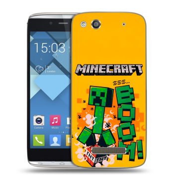 Пластиковый чехол на Alcatel One Touch Idol Alpha с принтом Майнкрафт Minecraft Пластиковый чехол на Alcatel One Touch Idol Alpha с принтом Майнкрафт Minecraft