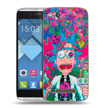 Пластиковый чехол на Alcatel One Touch Idol Alpha с принтом Рик и Морти Rick Morty Пластиковый чехол на Alcatel One Touch Idol Alpha с принтом Рик и Морти Rick Morty