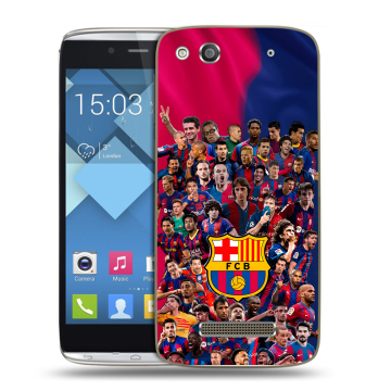 Пластиковый чехол на Alcatel One Touch Idol Alpha с принтом Барселона Barcelona