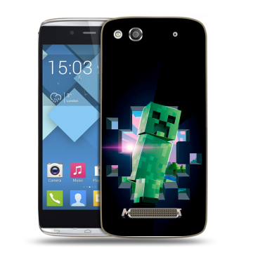 Пластиковый чехол на Alcatel One Touch Idol Alpha с принтом Майнкрафт Minecraft Пластиковый чехол на Alcatel One Touch Idol Alpha с принтом Майнкрафт Minecraft