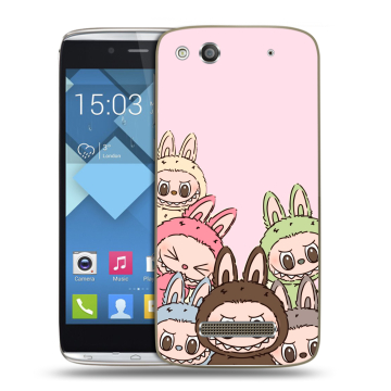 Пластиковый чехол на Alcatel One Touch Idol Alpha с принтом Лабубу