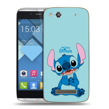 Пластиковый чехол на Alcatel One Touch Idol Alpha с принтом Лило и Стич