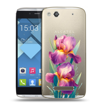 Пластиковый чехол на Alcatel One Touch Idol Alpha с принтом Цветы орхидеи