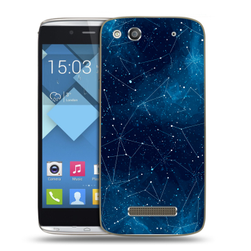 Пластиковый чехол на Alcatel One Touch Idol Alpha с принтом Космос звезды