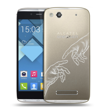 Пластиковый чехол на Alcatel One Touch Idol Alpha с принтом Сотворение мира