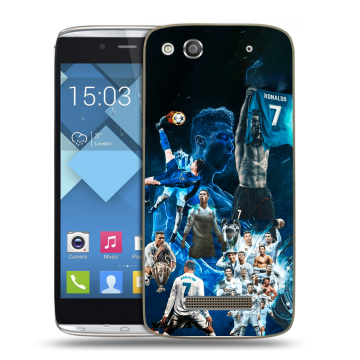 Пластиковый чехол на Alcatel One Touch Idol Alpha с принтом Реал Роналдо Пластиковый чехол на Alcatel One Touch Idol Alpha с принтом Реал Роналдо
