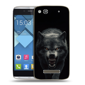 Пластиковый чехол на Alcatel One Touch Idol Alpha с принтом Волк Пластиковый чехол на Alcatel One Touch Idol Alpha с принтом Волк