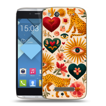 Пластиковый чехол на Alcatel One Touch Idol Alpha с принтом Модный принт