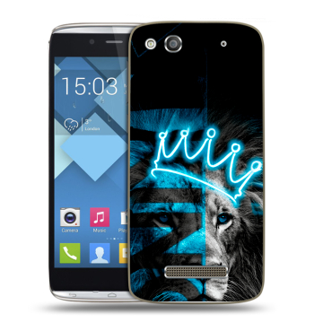 Пластиковый чехол на Alcatel One Touch Idol Alpha с принтом Король лев