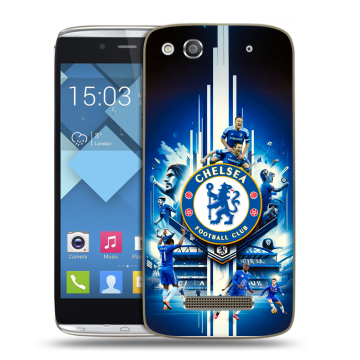 Пластиковый чехол на Alcatel One Touch Idol Alpha с принтом Chelsea Челси