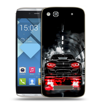 Пластиковый чехол на Alcatel One Touch Idol Alpha с принтом BMW БМВ Пластиковый чехол на Alcatel One Touch Idol Alpha с принтом BMW БМВ