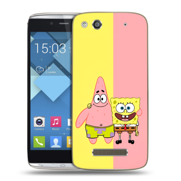 Пластиковый чехол на Alcatel One Touch Idol Alpha с принтом Спанч боб Спанчбоб Пластиковый чехол на Alcatel One Touch Idol Alpha с принтом Спанч боб Спанчбоб