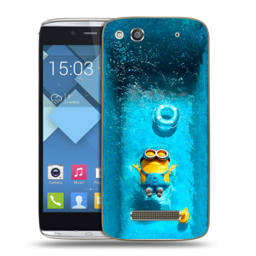 Пластиковый чехол на Alcatel One Touch Idol Alpha с принтом Миньоны Пластиковый чехол на Alcatel One Touch Idol Alpha с принтом Миньоны