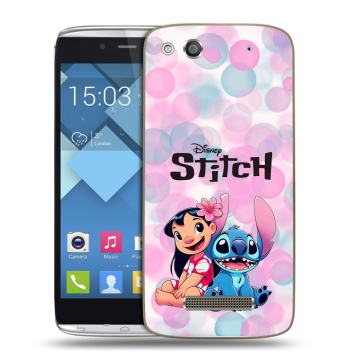 Пластиковый чехол на Alcatel One Touch Idol Alpha с принтом Лило и Стич Пластиковый чехол на Alcatel One Touch Idol Alpha с принтом Лило и Стич