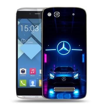 Пластиковый чехол на Alcatel One Touch Idol Alpha с принтом Mercedes Мерседес Пластиковый чехол на Alcatel One Touch Idol Alpha с принтом Mercedes Мерседес