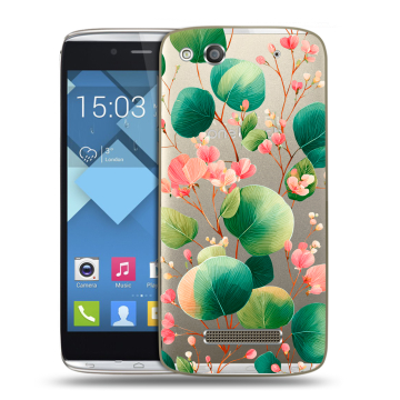 Пластиковый чехол на Alcatel One Touch Idol Alpha с принтом женский