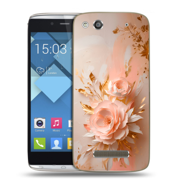 Пластиковый чехол на Alcatel One Touch Idol Alpha с принтом женский