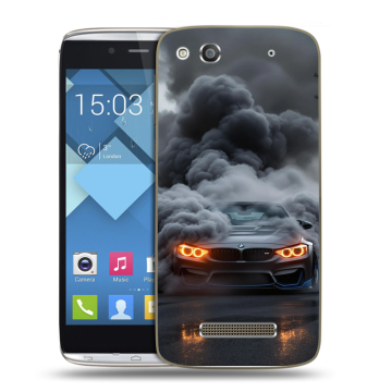 Пластиковый чехол на Alcatel One Touch Idol Alpha с принтом BMW БМВ Пластиковый чехол на Alcatel One Touch Idol Alpha с принтом BMW БМВ
