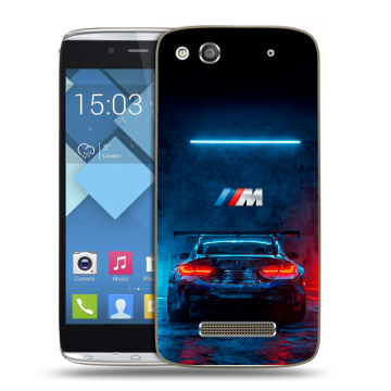 Пластиковый чехол на Alcatel One Touch Idol Alpha с принтом BMW БМВ Пластиковый чехол на Alcatel One Touch Idol Alpha с принтом BMW БМВ