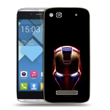 Пластиковый чехол на Alcatel One Touch Idol Alpha с принтом IronMan Железный человек Пластиковый чехол на Alcatel One Touch Idol Alpha с принтом IronMan Железный человек