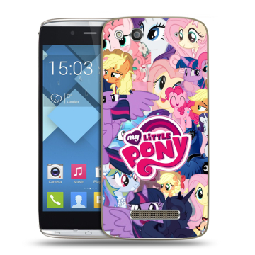 Пластиковый чехол на Alcatel One Touch Idol Alpha с принтом My little pony Дружба чудо