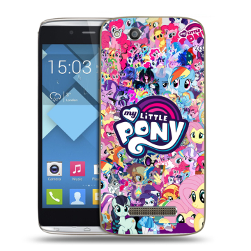 Пластиковый чехол на Alcatel One Touch Idol Alpha с принтом My little pony Дружба чудо Пластиковый чехол на Alcatel One Touch Idol Alpha с принтом My little pony Дружба чудо