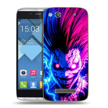 Пластиковый чехол на Alcatel One Touch Idol Alpha с принтом Death note Тетрадь смерти