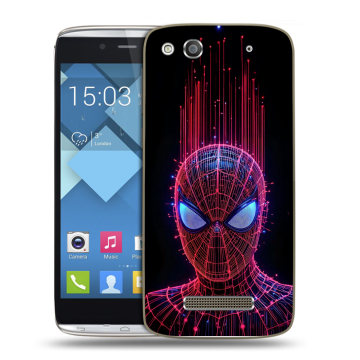 Пластиковый чехол на Alcatel One Touch Idol Alpha с принтом Spiderman Человек паук Пластиковый чехол на Alcatel One Touch Idol Alpha с принтом Spiderman Человек паук