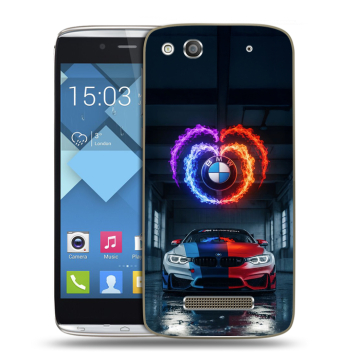 Пластиковый чехол на Alcatel One Touch Idol Alpha с принтом BMW БМВ Пластиковый чехол на Alcatel One Touch Idol Alpha с принтом BMW БМВ