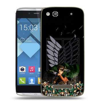 Пластиковый чехол на Alcatel One Touch Idol Alpha с принтом Атака титанов Пластиковый чехол на Alcatel One Touch Idol Alpha с принтом Атака титанов