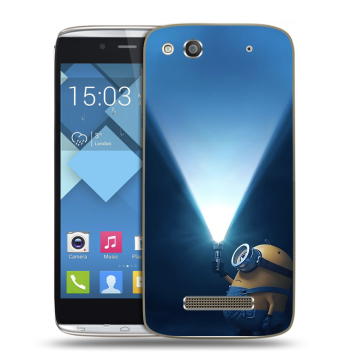 Пластиковый чехол на Alcatel One Touch Idol Alpha с принтом Миньоны Пластиковый чехол на Alcatel One Touch Idol Alpha с принтом Миньоны