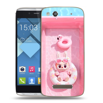 Пластиковый чехол на Alcatel One Touch Idol Alpha с принтом Labubu Лабубу Пластиковый чехол на Alcatel One Touch Idol Alpha с принтом Labubu Лабубу