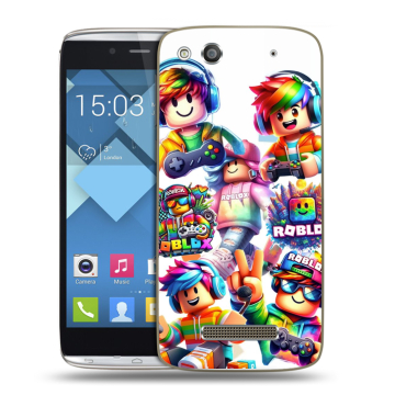 Пластиковый чехол на Alcatel One Touch Idol Alpha с принтом Roblox Роблокс Пластиковый чехол на Alcatel One Touch Idol Alpha с принтом Roblox Роблокс