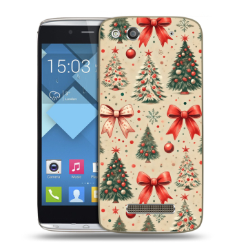 Пластиковый чехол на Alcatel One Touch Idol Alpha с принтом Новый год