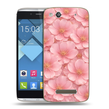 Пластиковый чехол на Alcatel One Touch Idol Alpha с принтом женский