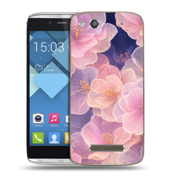 Пластиковый чехол на Alcatel One Touch Idol Alpha с принтом женский